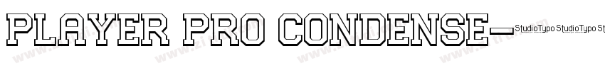 Player Pro Condense字体转换